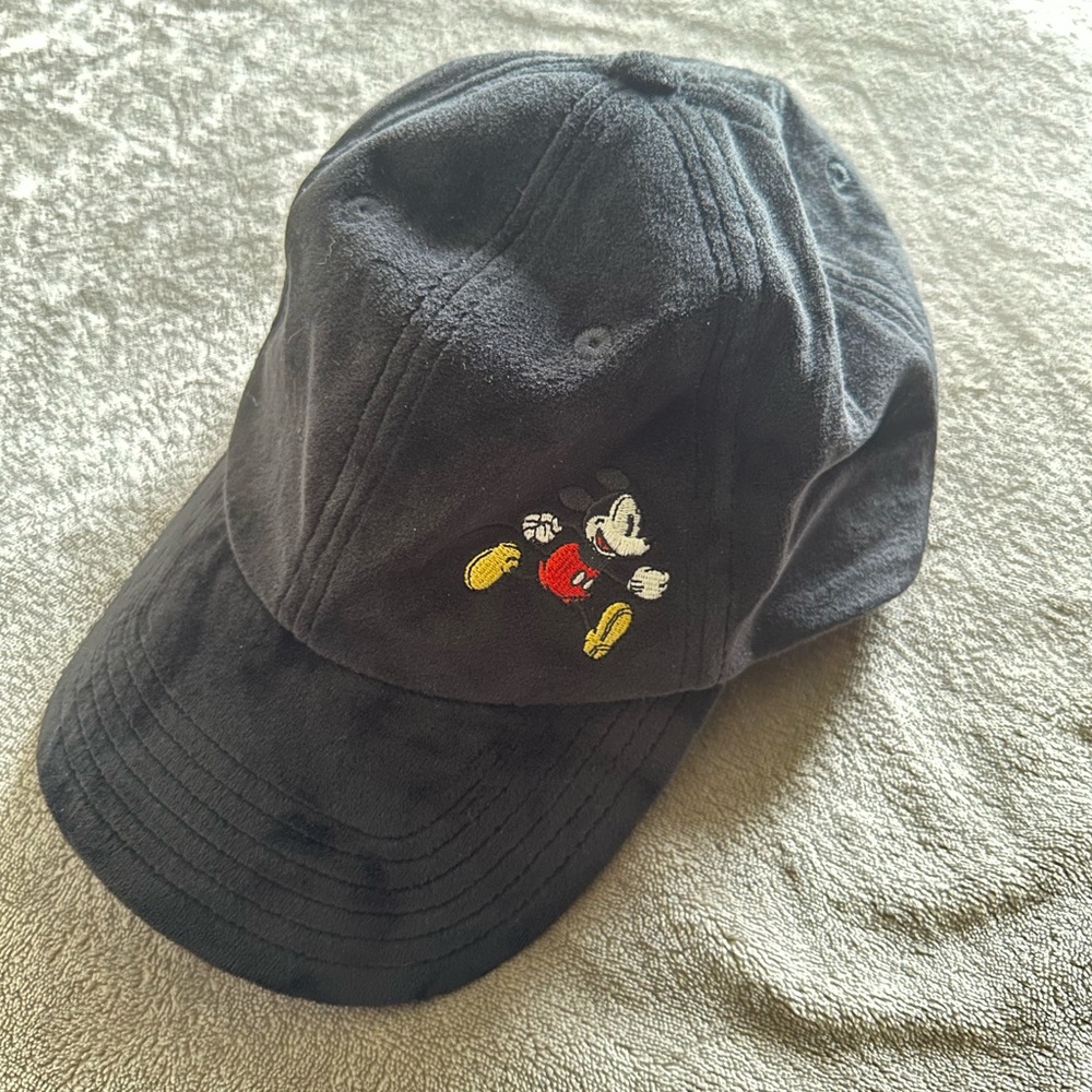 Disney velvet Mickey Mouse adjustable hat. Worn once
